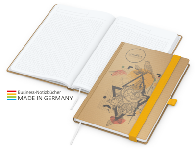 Match-Book White Bestseller Natura braun A4, gelb