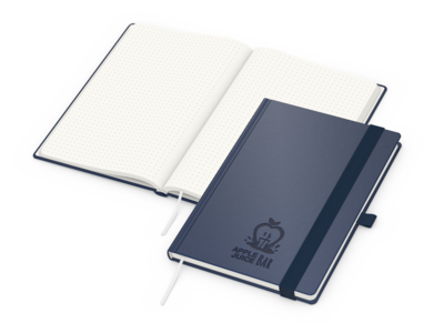 Organic-Book A5 green+blue inkl. Blindprägung, Pun