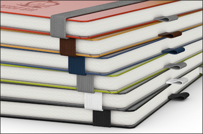 Organic-Book A5 green+blue inkl. Blindprägung, Pun