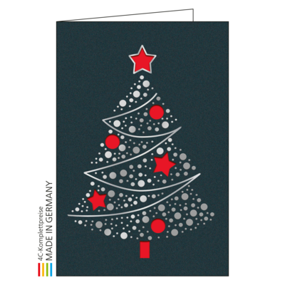Weihnachtskarte Bestseller Motiv 08, Einlage rot u