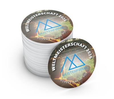 WM-Bierdeckel Bestseller, rund, Motiv C – „Stadion