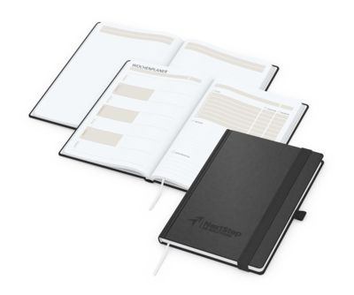 orgaLine Mainbook Bestseller, White, schwarz-melie