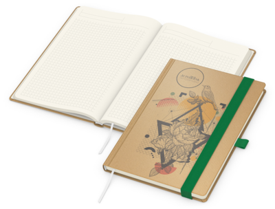 Match-Book Creme Bestseller Natura braun A5, grün