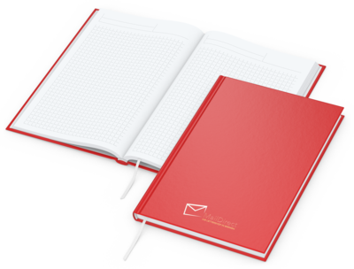 Note-Book x.press inkl. Siebdruck-Digital, A5, rot