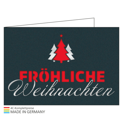 Weihnachtskarte Bestseller Motiv 24, Einlage rot u