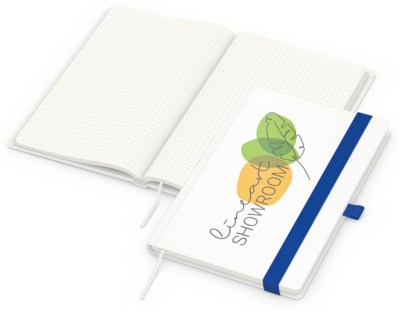 Match-Book green+blue, A5, Punktraster, Cover-Star