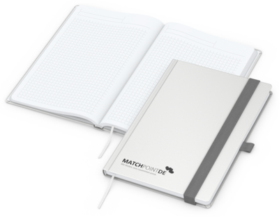 Vision-Book Bestseller, A5, Winkelkaro, White, wei