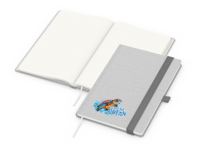 Ocean-Book A5 green+blue, Punktraster, hellgrau