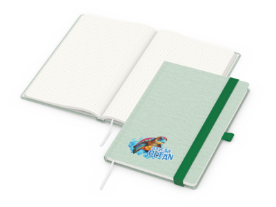 Ocean-Book A5 green+blue, Punktraster, grün