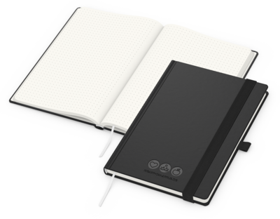 Organic-Book A5 green+blue inkl. Blindprägung, Pun