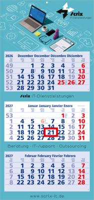 Maxi Light 3, Deutsch hellblau/rot