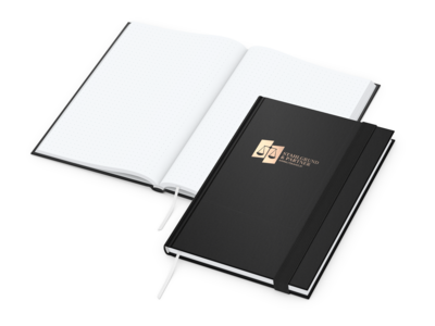 Visco-Book A5 Bestseller, Punktraster, White, schw