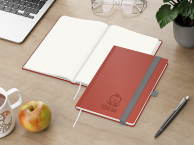 Organic-Book A5 green+blue inkl. Blindprägung, Pun