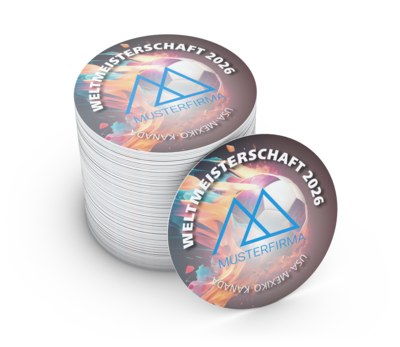 WM-Bierdeckel Bestseller, rund, Motiv A – „Feuerba