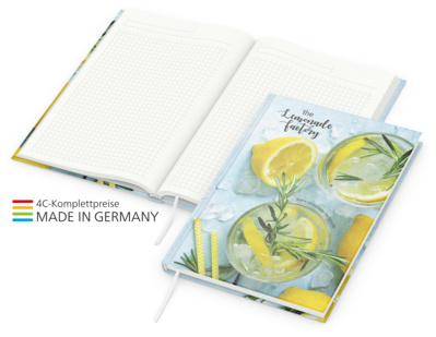 Note-Book green+blue inkl. 4C-Druck A4