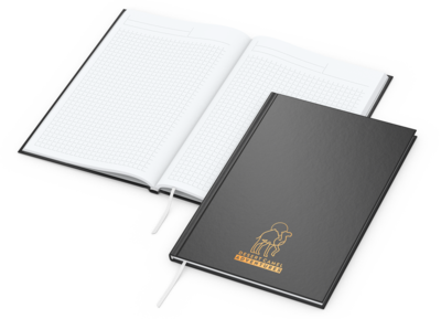 Memo-Book x.press inkl. Siebdruck-Digital, A5, sch