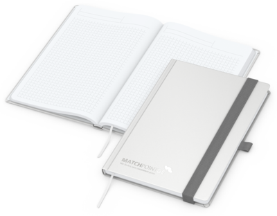Vision-Book Bestseller, A5, Winkelkaro, White, wei