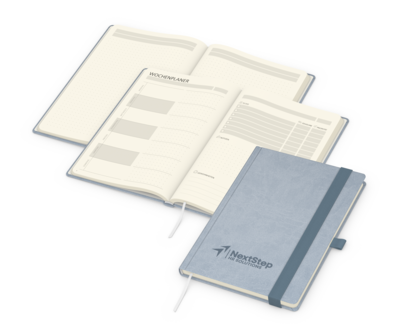 orgaLine Mainbook Bestseller, Creme, petrolblau