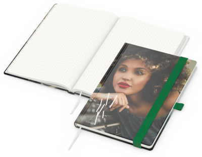 Match-Book green+blue, A5, Punktraster, Natura Rec