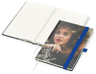 Match-Book White green+blue, A5, Natura Recycling,