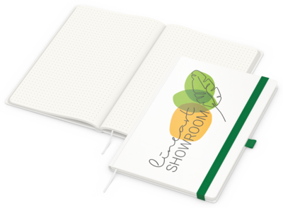 Match-Book green+blue, A4, Punktraster, Cover-Star