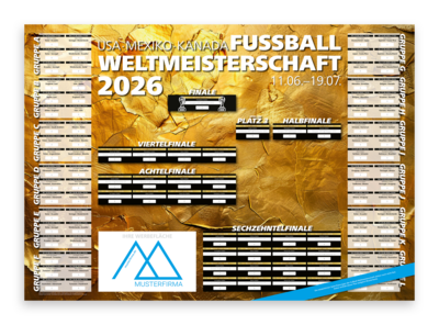 WM-Planer Bestseller, plano, Motiv B – „Pokalgold“