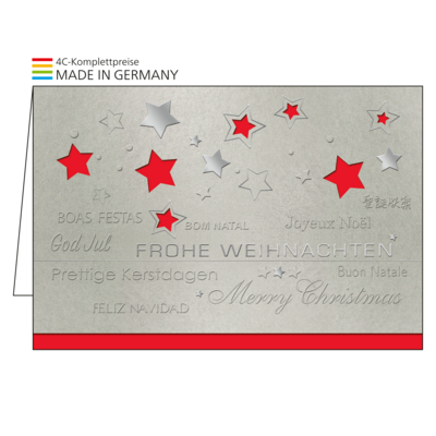 Weihnachtskarte Bestseller Motiv 05, Einlage rot u