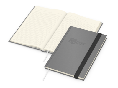 Visco-Book A5 Bestseller, Winkelkaro, Creme, grau 