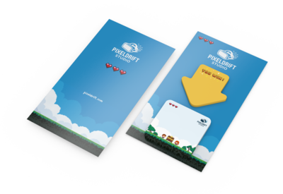 Note-Card Form Bestseller, Pfeil – Quadrat abgerun