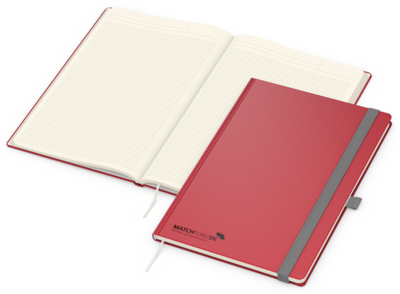 Vision-Book Bestseller, A4, Winkelkaro, Creme, rot