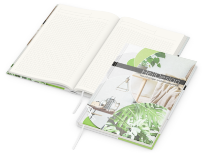 Note-Book green+blue Cover-Star Recycling-Matt ink