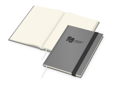 Visco-Book A5 Bestseller, Punktraster, Creme, grau