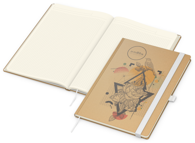 Match-Book Creme Bestseller Natura braun A4, weiß