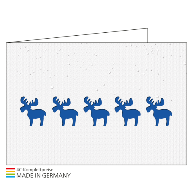 Weihnachtskarte Bestseller Motiv 27, Einlage blau 