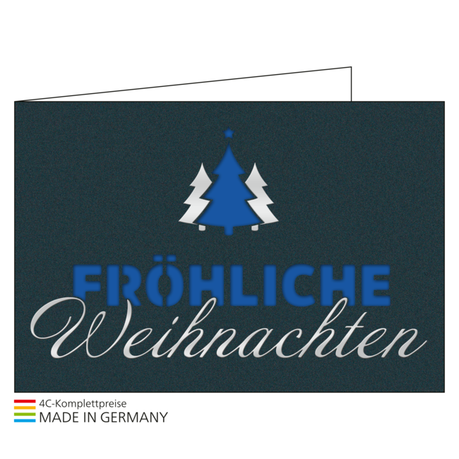 Weihnachtskarte Bestseller Motiv 24, Einlage blau 