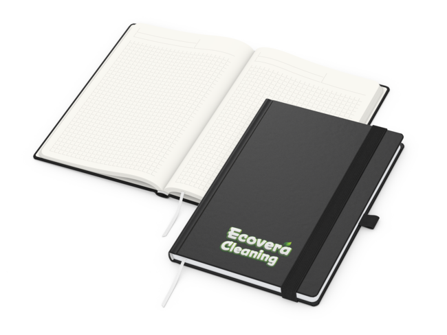 Organic-Book A5 green+blue inkl. Siebdruck-Digital