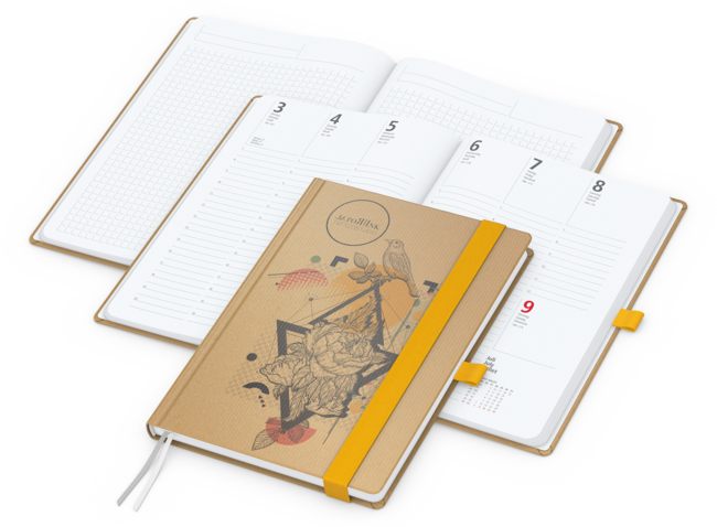 Match-Hybrid White Bestseller, A5, Natura braun-in
