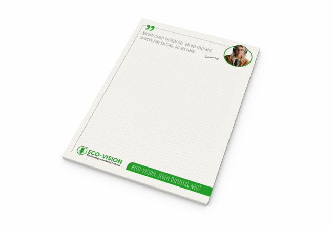 Schreibblock A5 green+blue, 50 Blatt