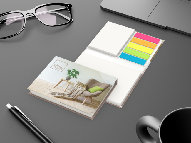 Brüssel Bookcover Recycling-Matt White green+blue