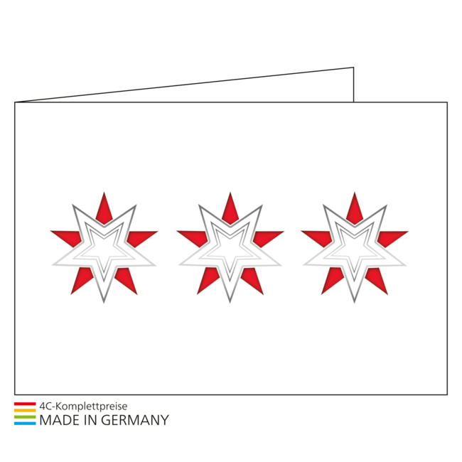 Weihnachtskarte Bestseller Motiv 21, Einlage rot u