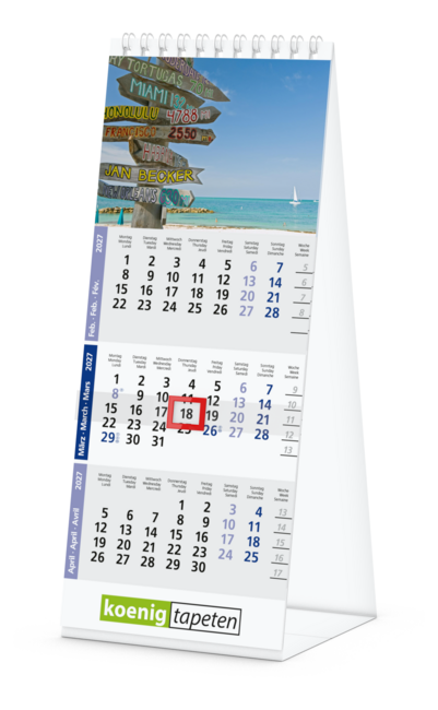 MagicPix 3-Monats-Tischkalender