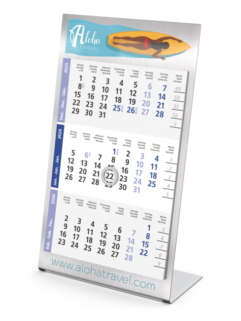 Desktop 3 Steel, 1 Jahr, Design