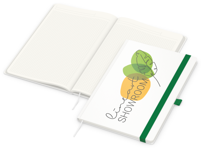 Match-Book green+blue Cover-Star Recycling-Matt A4
