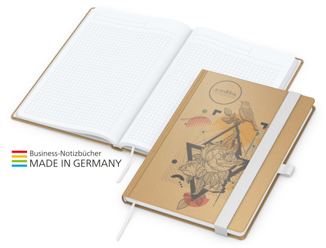 Match-Book White Bestseller Natura braun A4, weiß