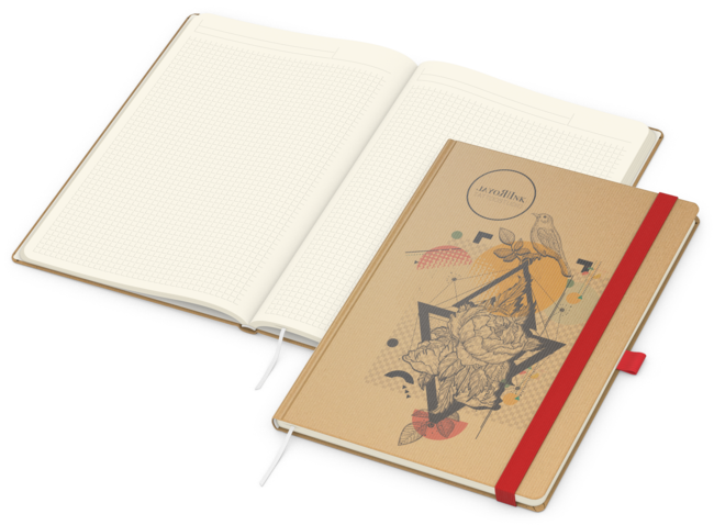 Match-Book Creme Bestseller Natura braun A4, rot