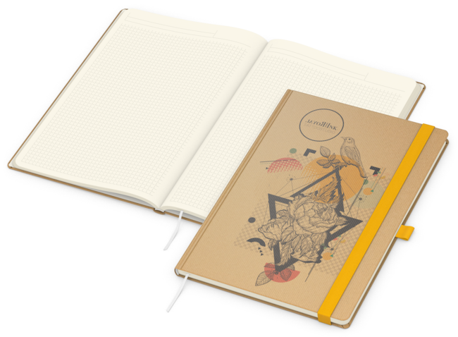 Match-Book Creme Bestseller Natura braun A4, gelb