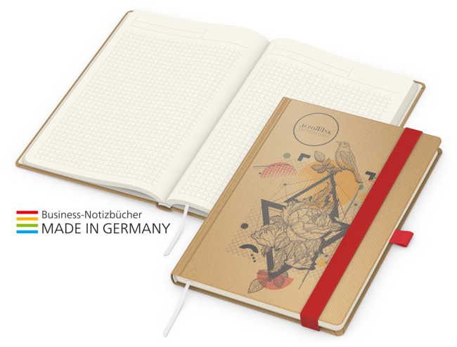 Match-Book Creme Bestseller Natura braun A4, rot