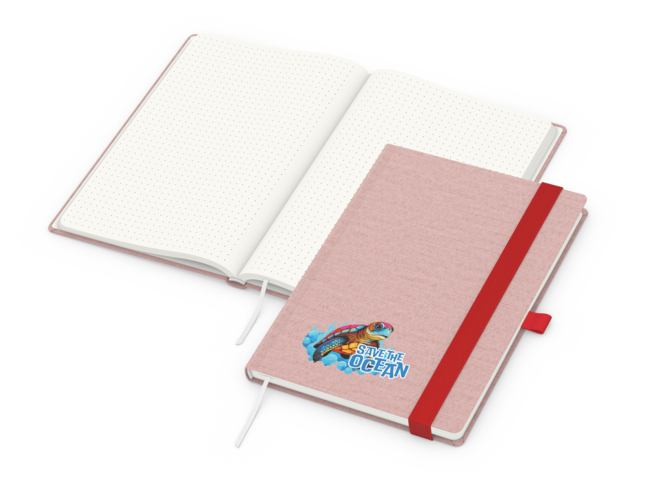 Ocean-Book A5 green+blue, Punktraster, rot