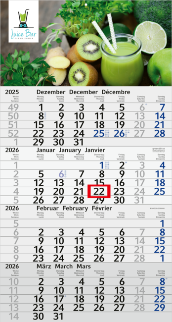 Budget 4 green+blue, blau