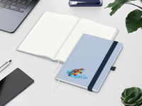 Ocean-Book A5 green+blue, Winkelkaro, blau